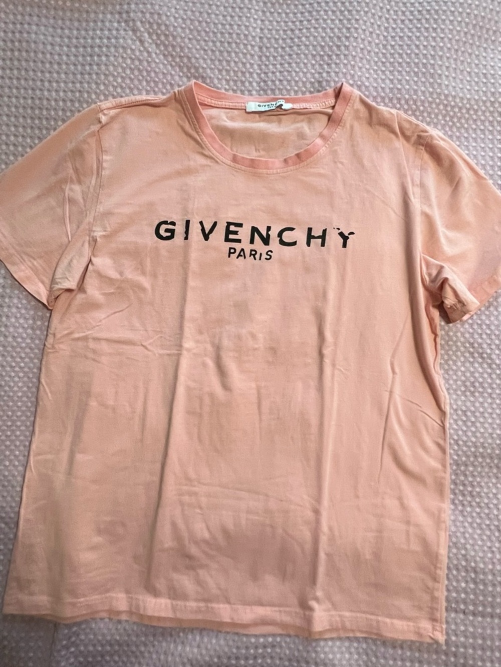 Givenchy Peach Logo Short Sleeve Crewneck Tee